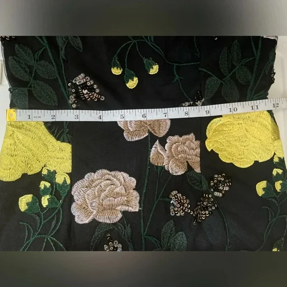 Lulus Rue Black Mesh Floral Embroidered Sequin Bodycon Mini Dress Size XS - Picture 10 of 10